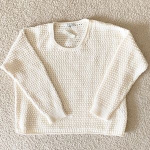 MADEWELL Open-Stitch Austen Pullover Sweater, Cream, XL (NWT)